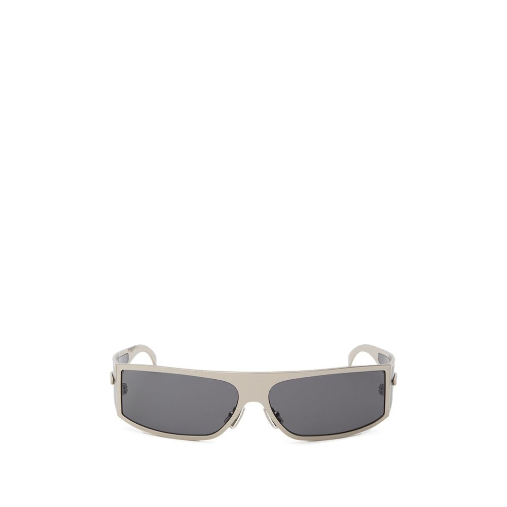 Bottega Veneta Silver Metal Wraparound Sunglasses