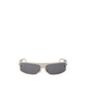 Bottega Veneta Silver Metal Wraparound Sunglasses