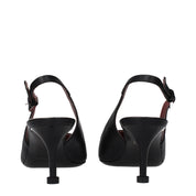 Premiata Black Leather Platform Pumps