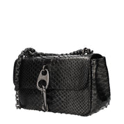 Tom Ford Gray Leather Python Shoulder Bag