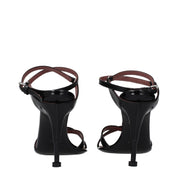 Premiata Black Patent Leather Stiletto Sandals