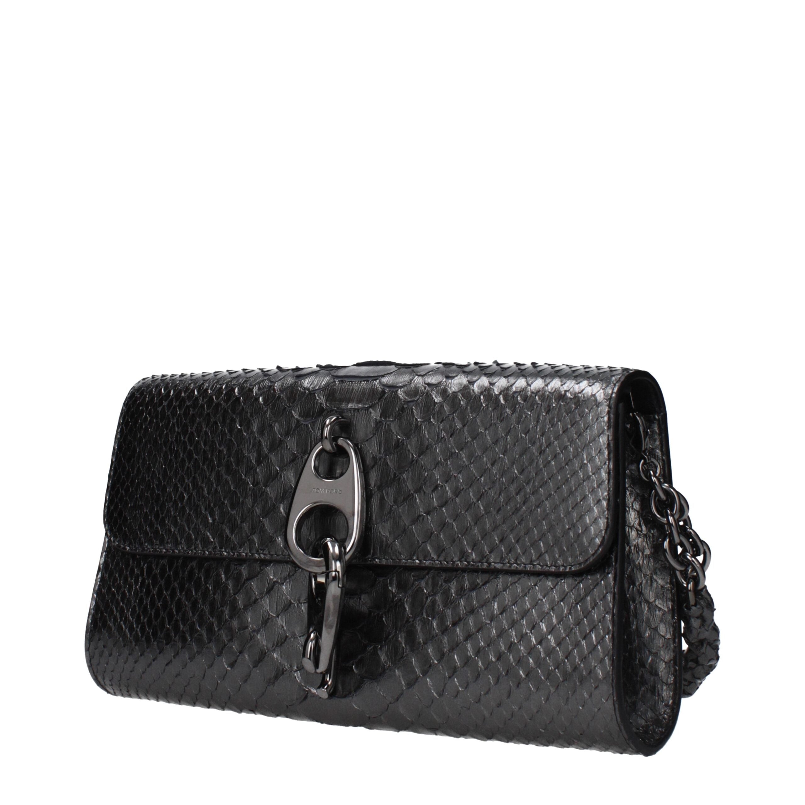 Tom Ford Silver Python Clutch Bag