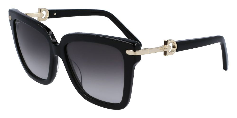Ferragamo Black Acetate Sunglasses