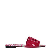 Dolce & Gabbana Fuchsia Patent Leather Slippers