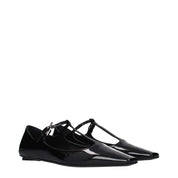The Attico Black Patent Leather Ballet Flats