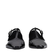 The Attico Black Patent Leather Ballet Flats