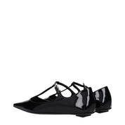 The Attico Black Patent Leather Ballet Flats