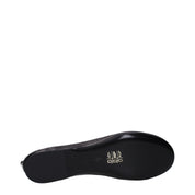 The Attico Black Leather Ballet Flats