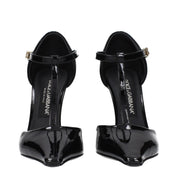 Dolce & Gabbana Black Patent Leather Pumps with Side Logo