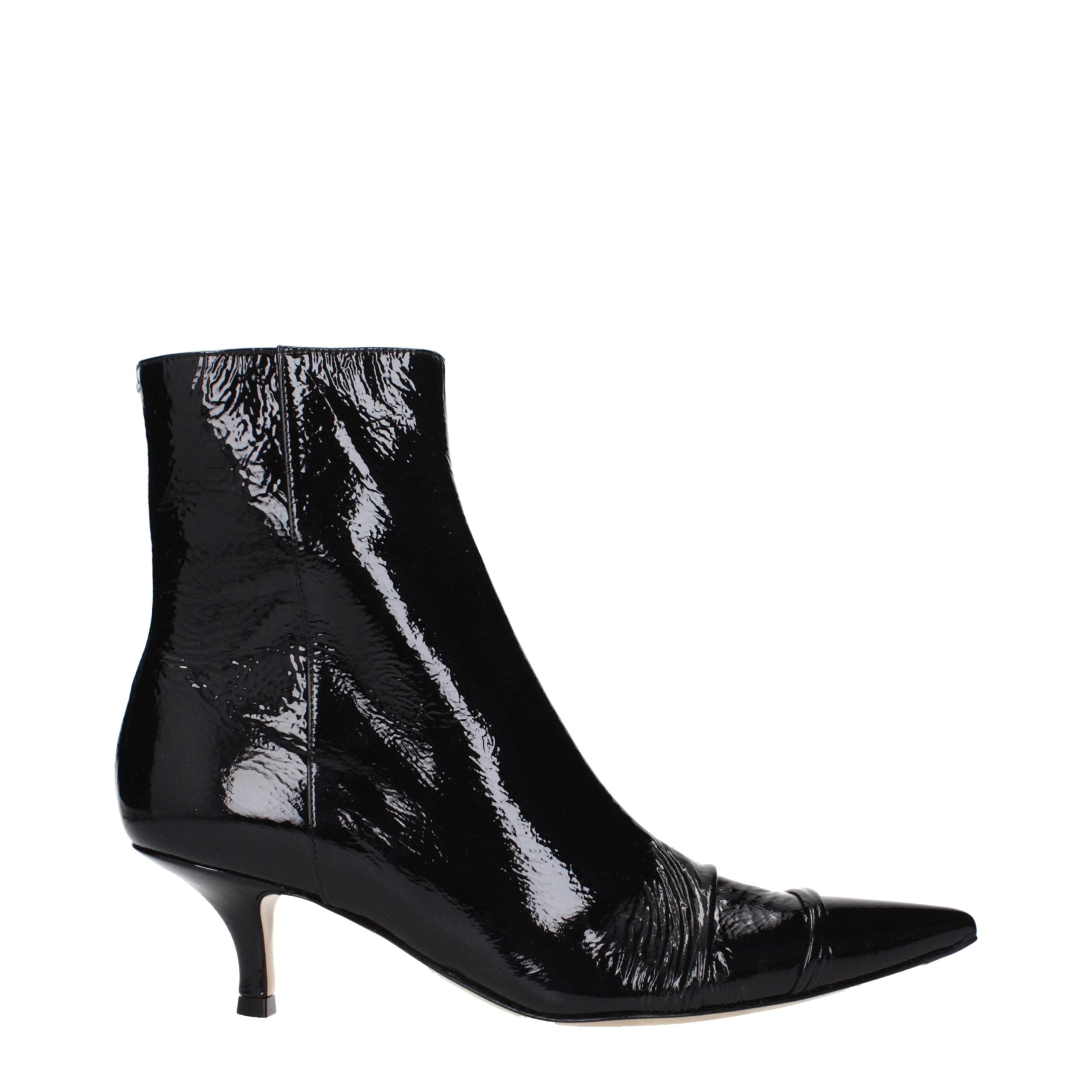 Maison Margiela Black Patent Leather Ankle Boots