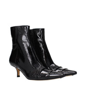 Maison Margiela Black Patent Leather Ankle Boots