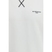 White Cotton Sweatshirt with Embroidered GIVENCHY Paris Signature