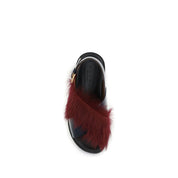 Marni Multicolor Calf Leather Flat Sandals