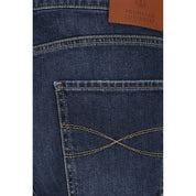 Blå bomullshögar med raka ben