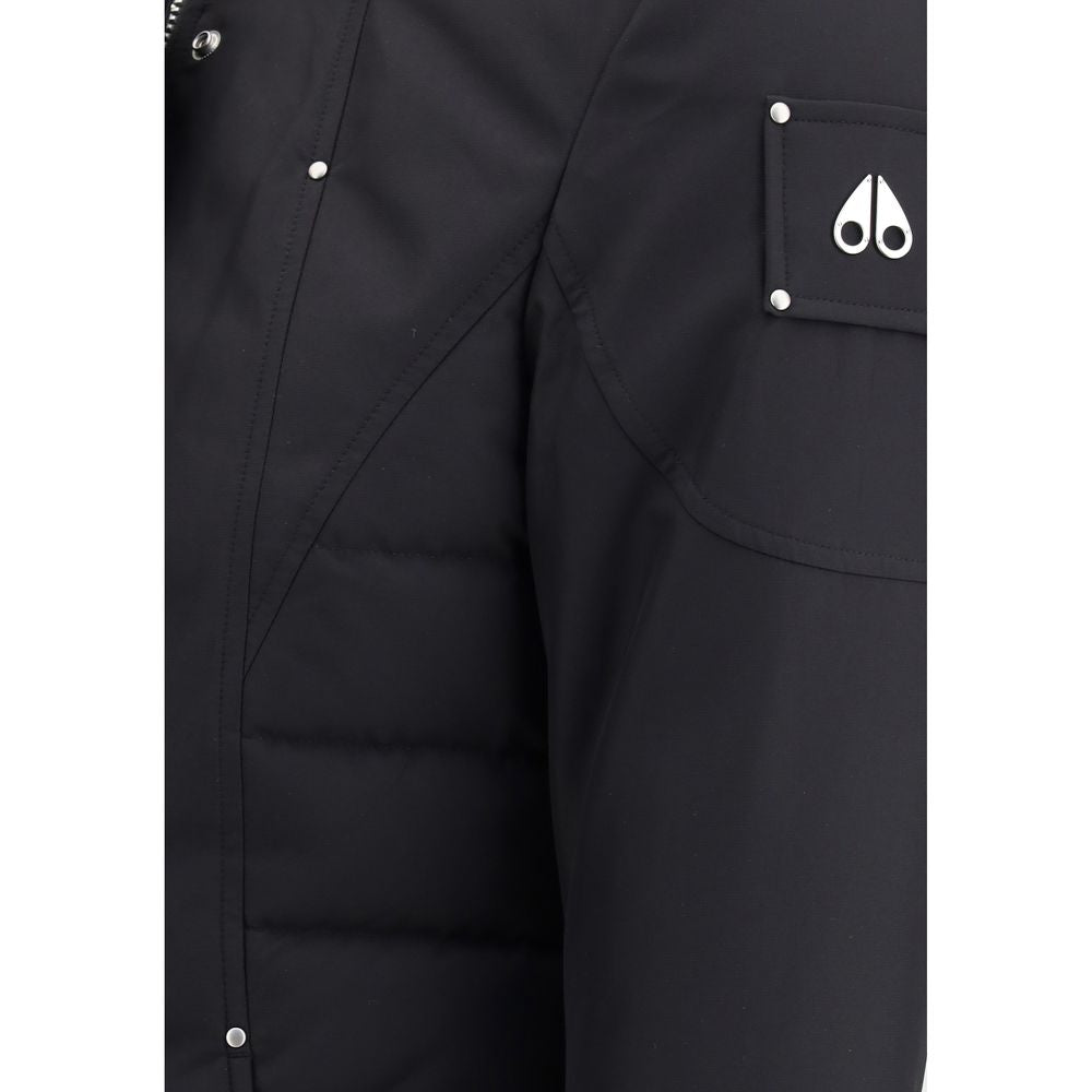 Svart parkas i återvunnen polyester - Moose Knuckles