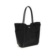 Black Fabric Shoulder Bag with ECONYL® Reclaimed Nylon