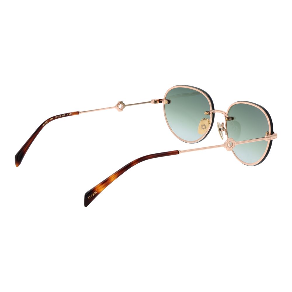 Maje Gold Metal Rimless Sunglasses