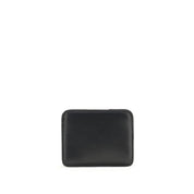 Svart korthållare i kalvskinn med Orb-logotyp