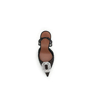 Camelia Sling 105 Polka-Dot Lace Pumps av Amina Muaddi