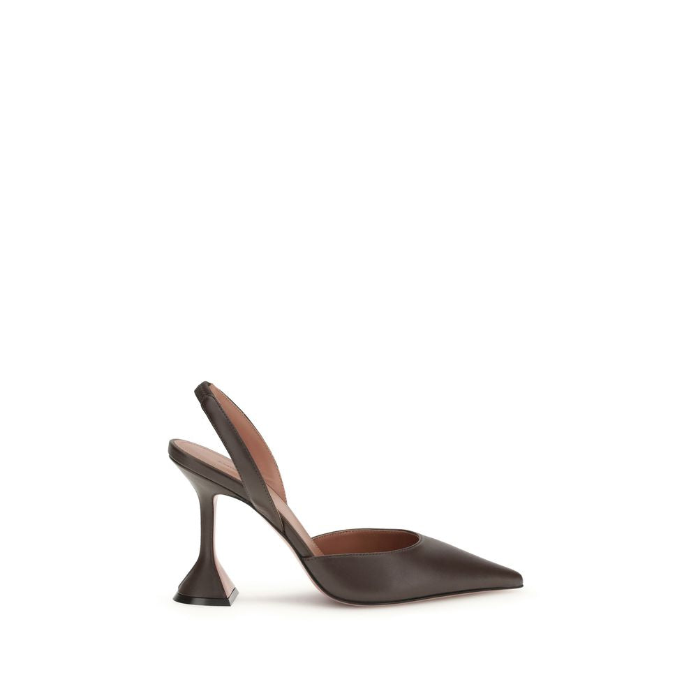 Coffee Calf Suede High-Heel Pumps with Sculpted Heel