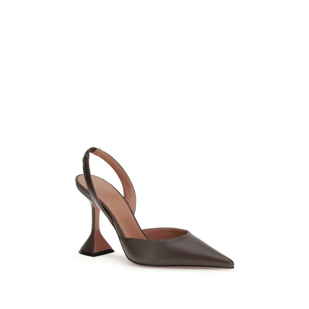 Coffee Calf Suede High-Heel Pumps with Sculpted Heel