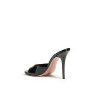 Svart kalvskinnssandaler med stilettohäl, modell Bos Taurus