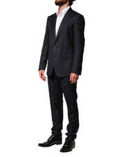 Black Wool Single Breasted Suit - Dolce & Gabbana