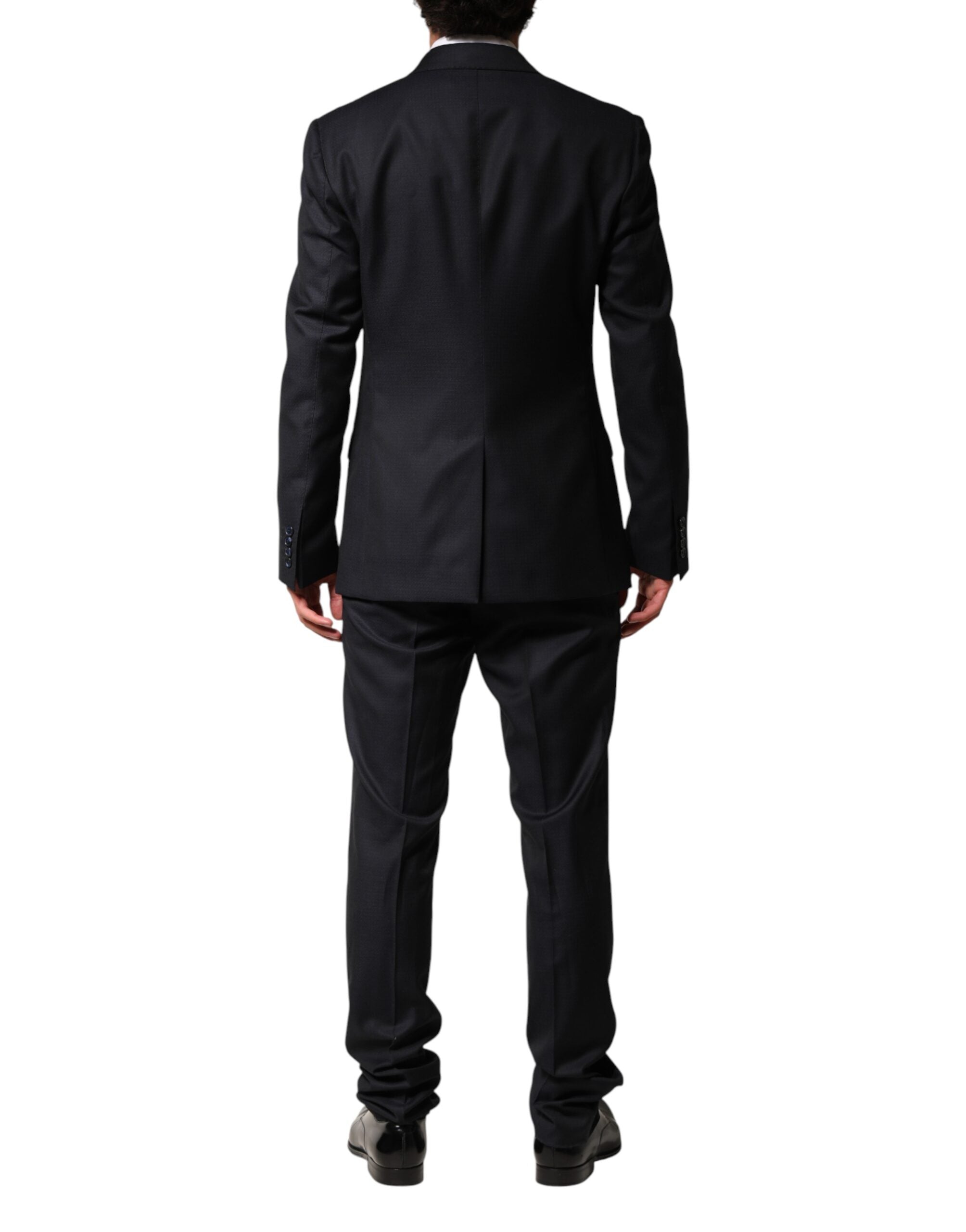 Black Wool Single Breasted Suit - Dolce & Gabbana