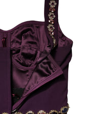 Violett utsmyckad sjöjungfruklänning - Dolce &amp; Gabbana