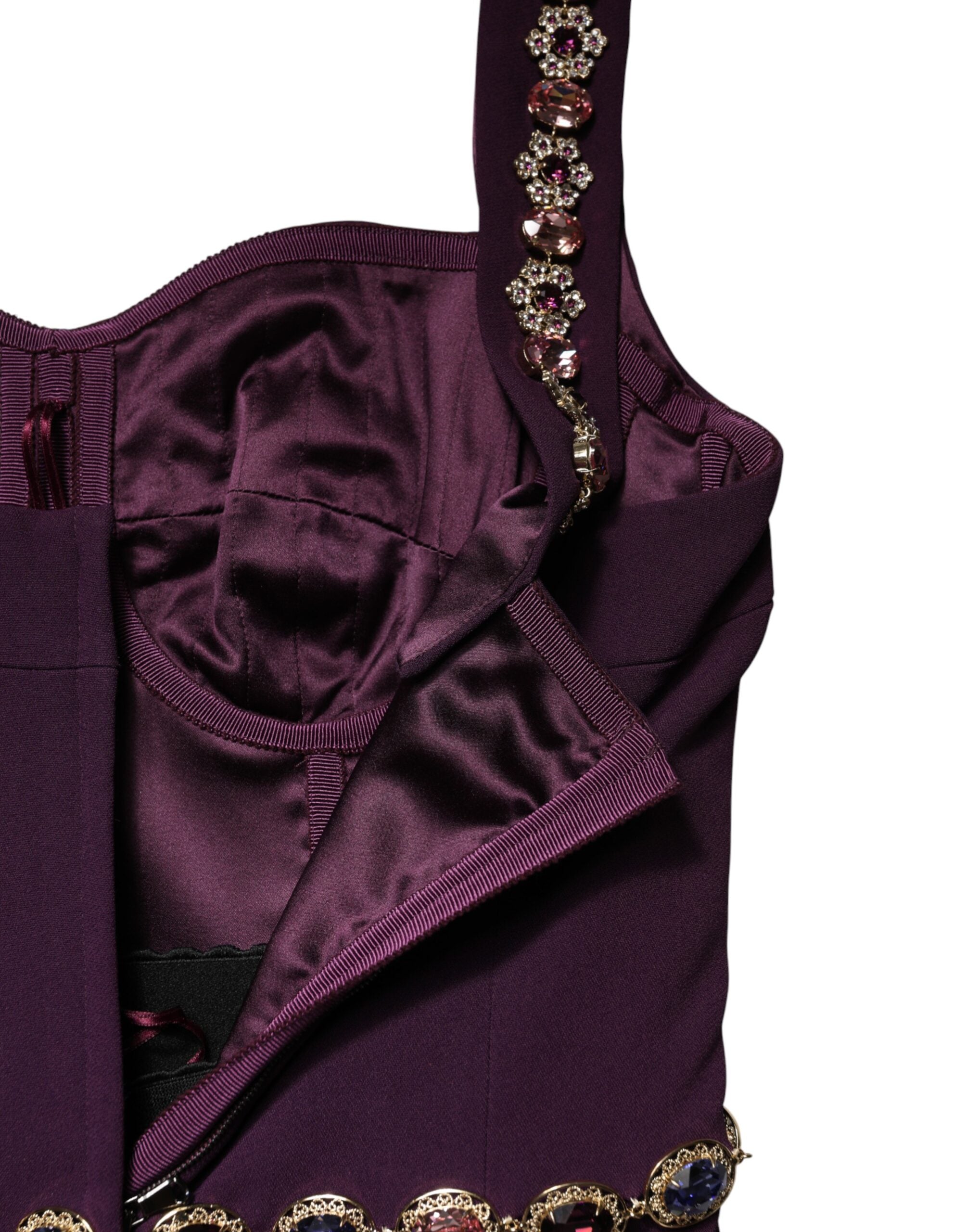 Violett utsmyckad sjöjungfruklänning - Dolce &amp; Gabbana