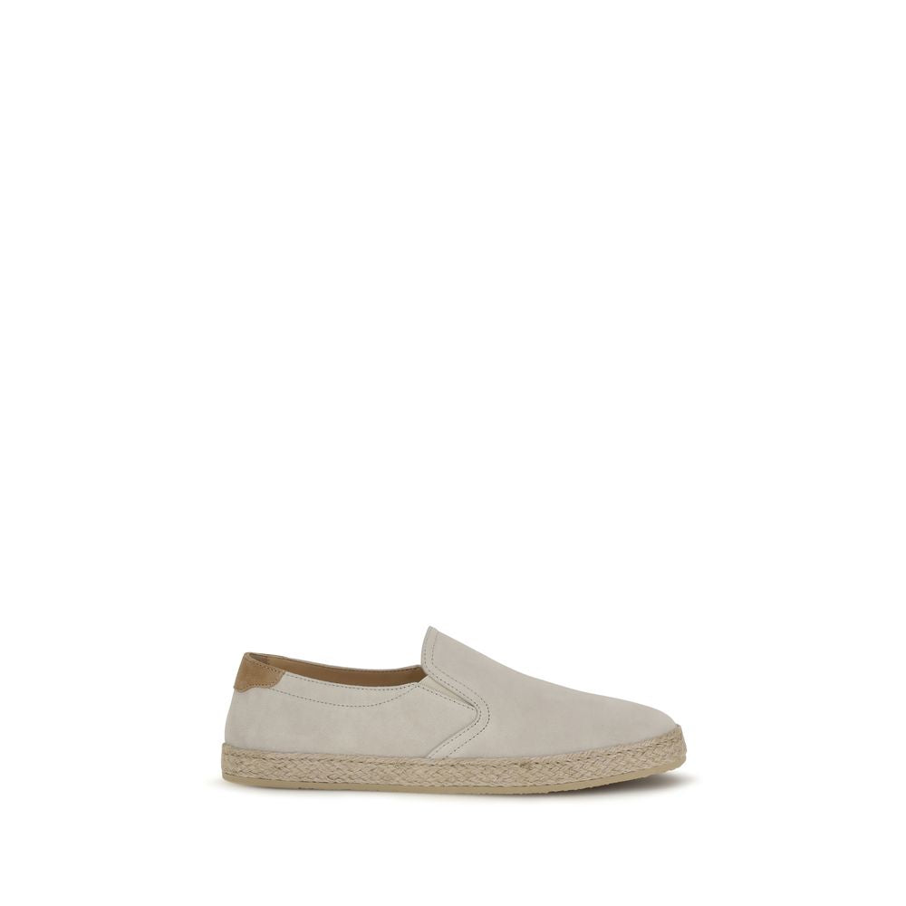 Brunello Cucinelli Gray Suede Low Top Sneakers