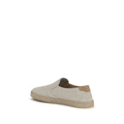 Brunello Cucinelli Gray Suede Low Top Sneakers