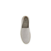 Brunello Cucinelli Gray Suede Low Top Sneakers