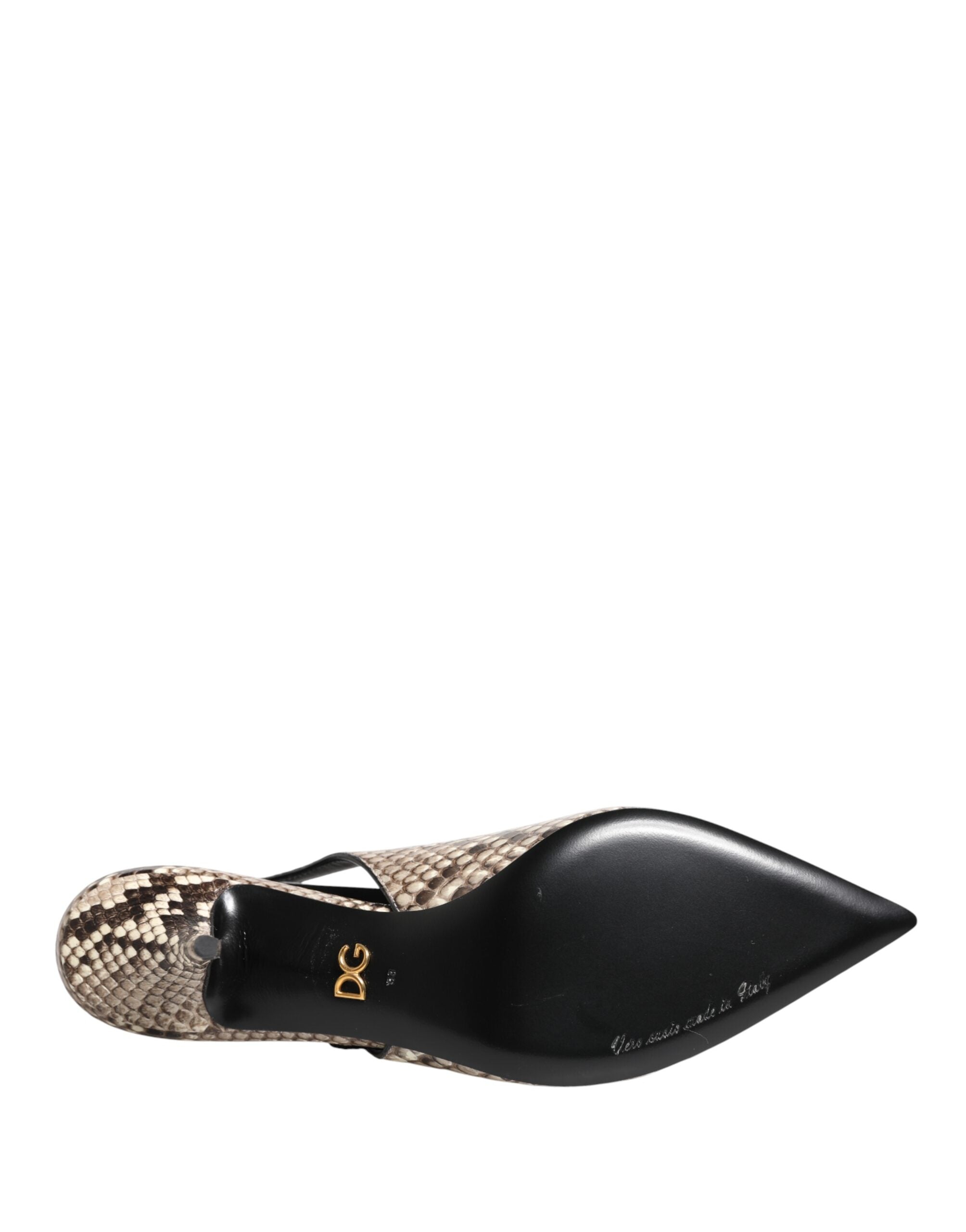 Dolce & Gabbana Multicolor Leather Slingback Heels