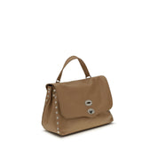 Brown Calf Leather Postina Daily Shoulder Bag