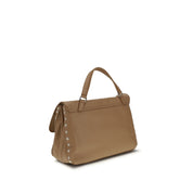 Brown Calf Leather Postina Daily Shoulder Bag
