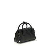 Black Calf Leather Handbag with Magnetic Closure - Zanellato