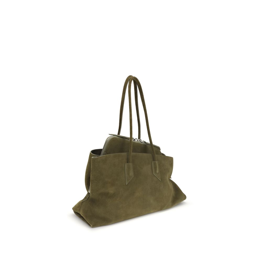 Axelväska i kalvskinn med geometrisk design