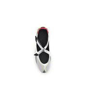 Silverfärgade ballerinaskor i polyuretan med metalliska inlägg - The Attico