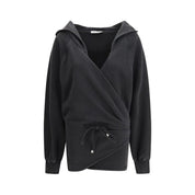 The Attico Black Cotton Casual Dress with Hood