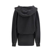The Attico Black Cotton Casual Dress with Hood