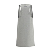 The Attico Gray Cotton Cut-Out Mini Dress