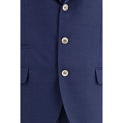 Blå Fleeceull Tvådelad Kostym - Brunello Cucinelli