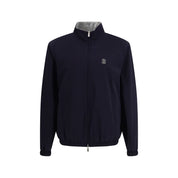 Blå vändbar skaljacka i polyamid