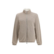 Vit vändbar jacka i polyamid - Brunello Cucinelli