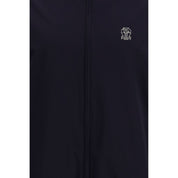 Blå vändbar skaljacka i polyamid