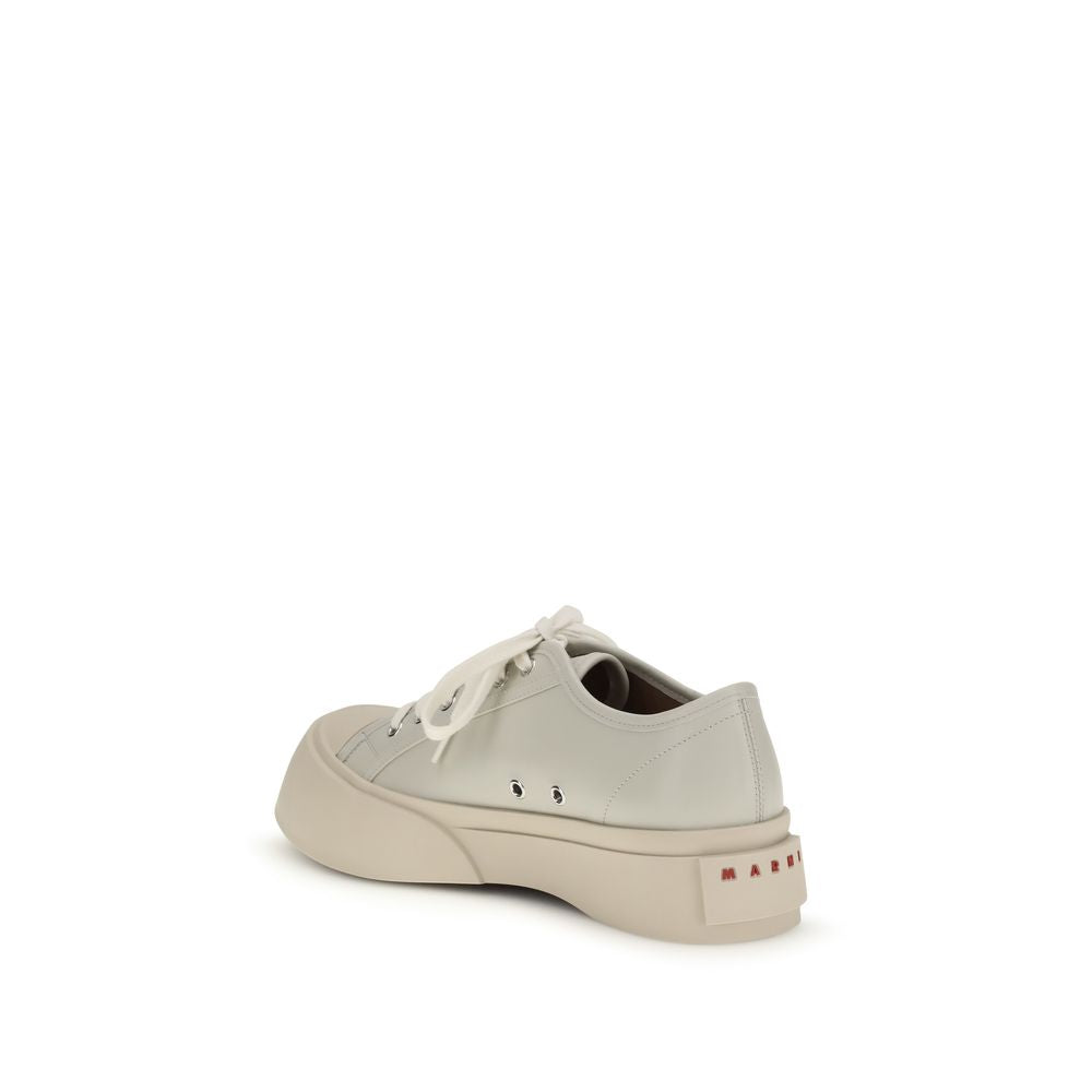 Marni White Calf Leather Chunky Sneakers