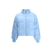 Light Blue Nylon Puffer Jacket - Ganni