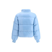 Light Blue Nylon Puffer Jacket - Ganni