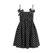 Flerfärgad prickig miniklänning i återvunnen polyester - Ganni